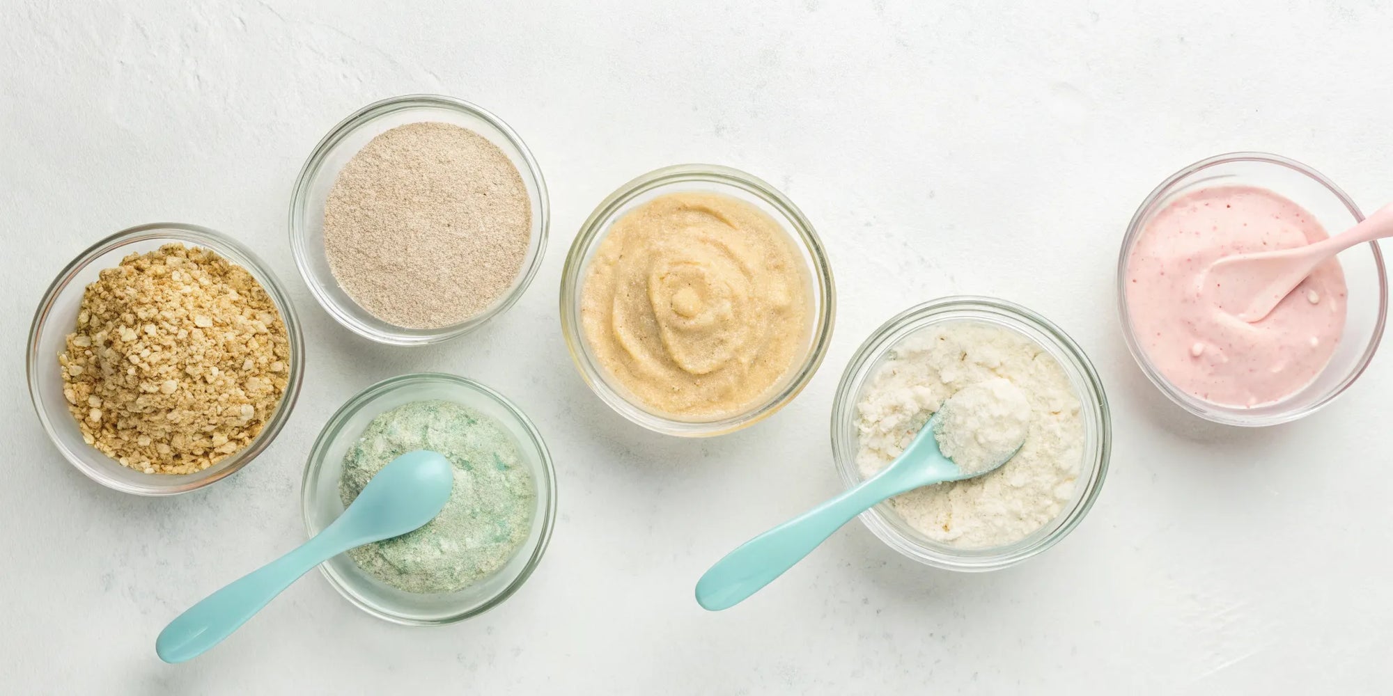 Several bowls of the best baby cereal made without heavy metals.