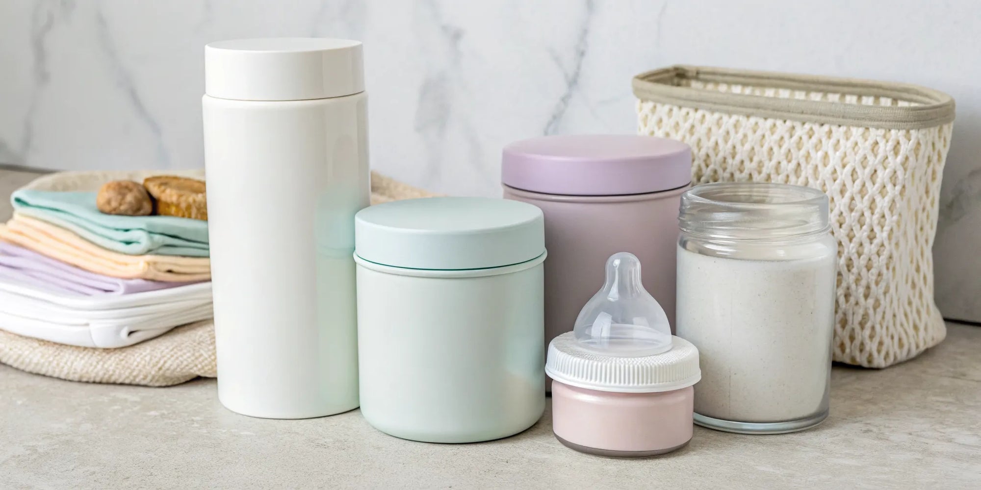 A selection of the best dairy-free sensitive formula options next to a baby bottle.