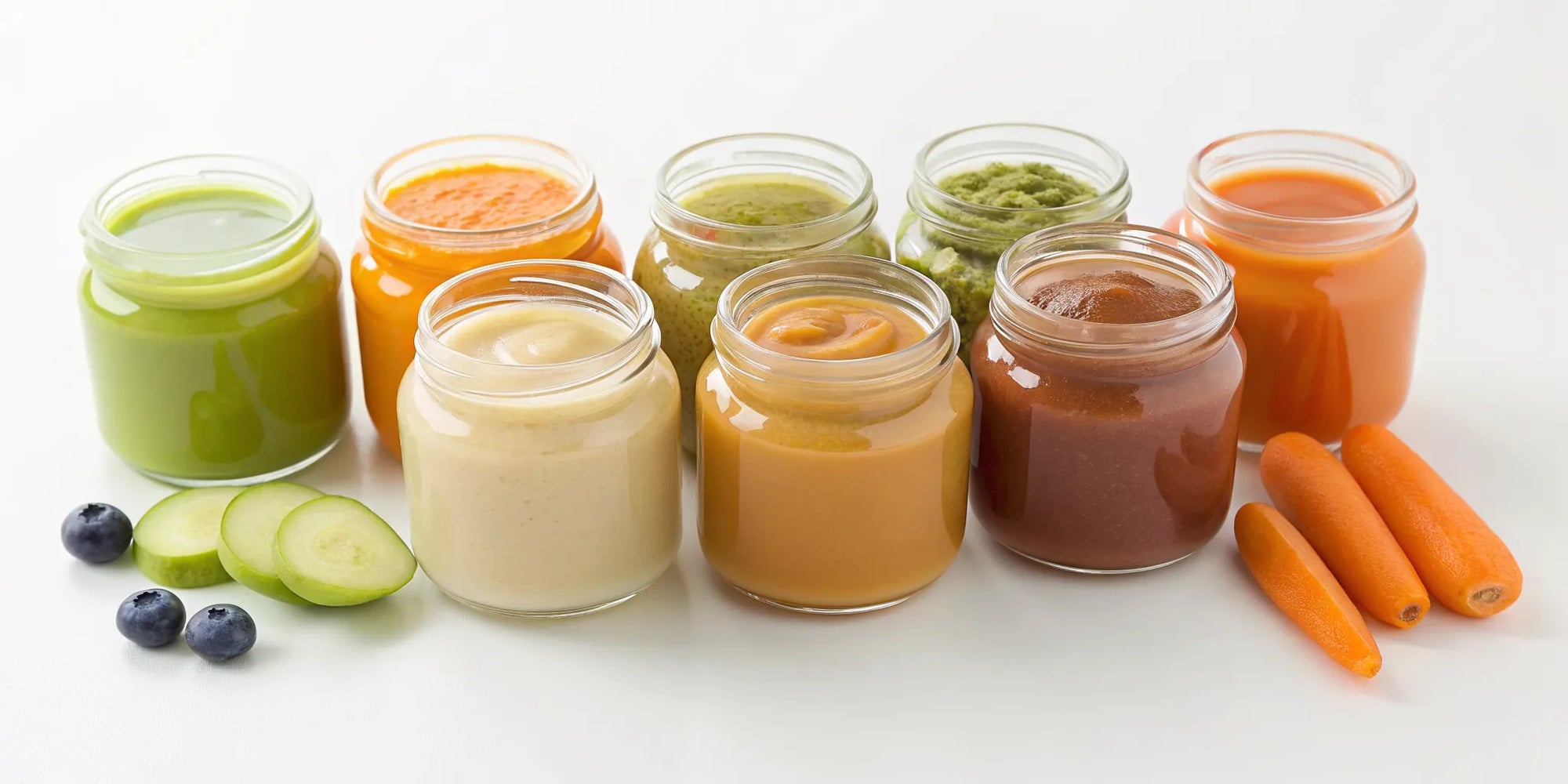 A variety of baby food options for parents looking for the best alternative to Nutramigen.