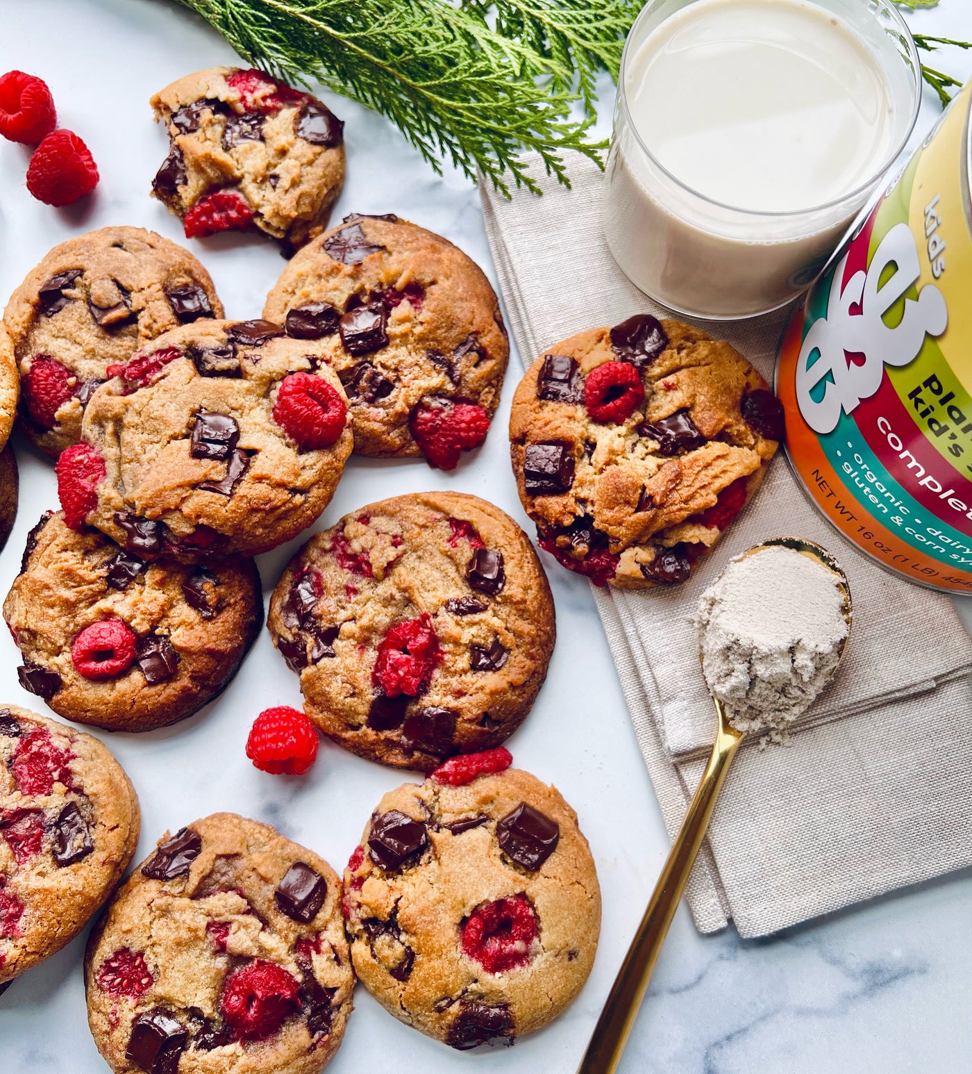 Raspberry Chocolate Chunk Cookies