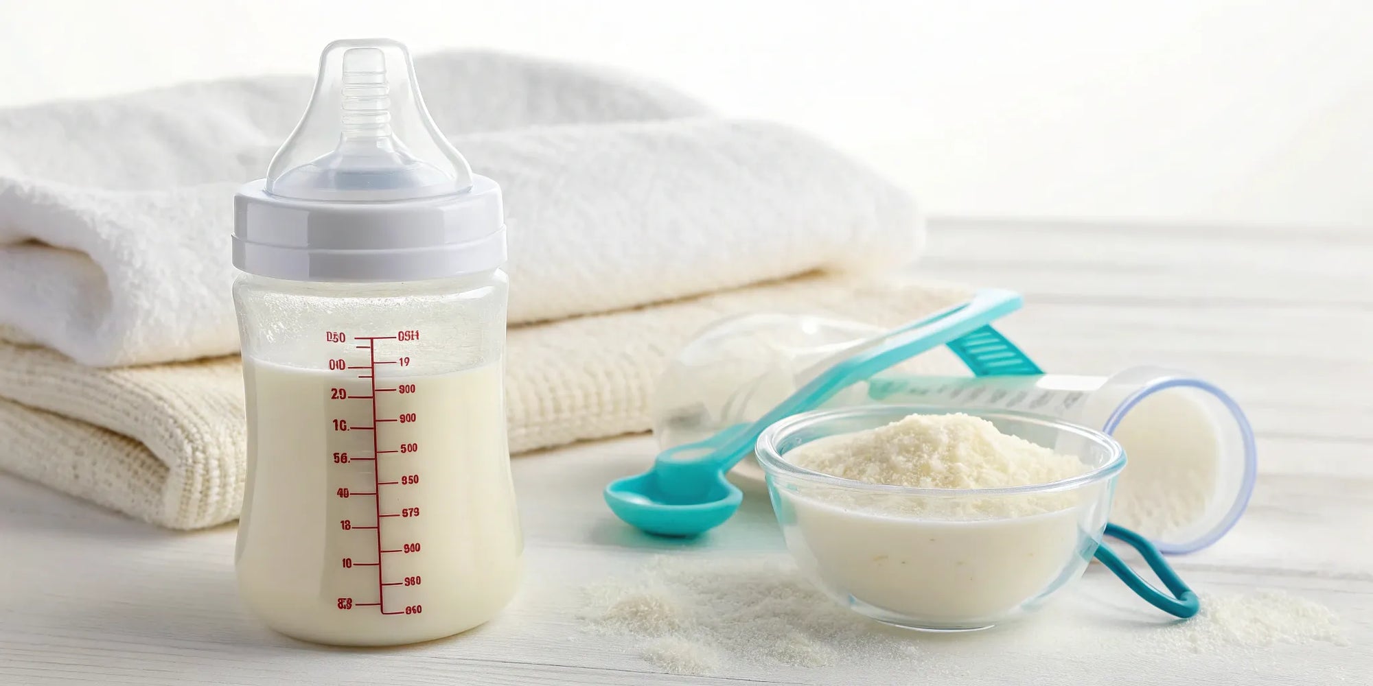 Preparing a bottle of formula for a baby with diarrhea.