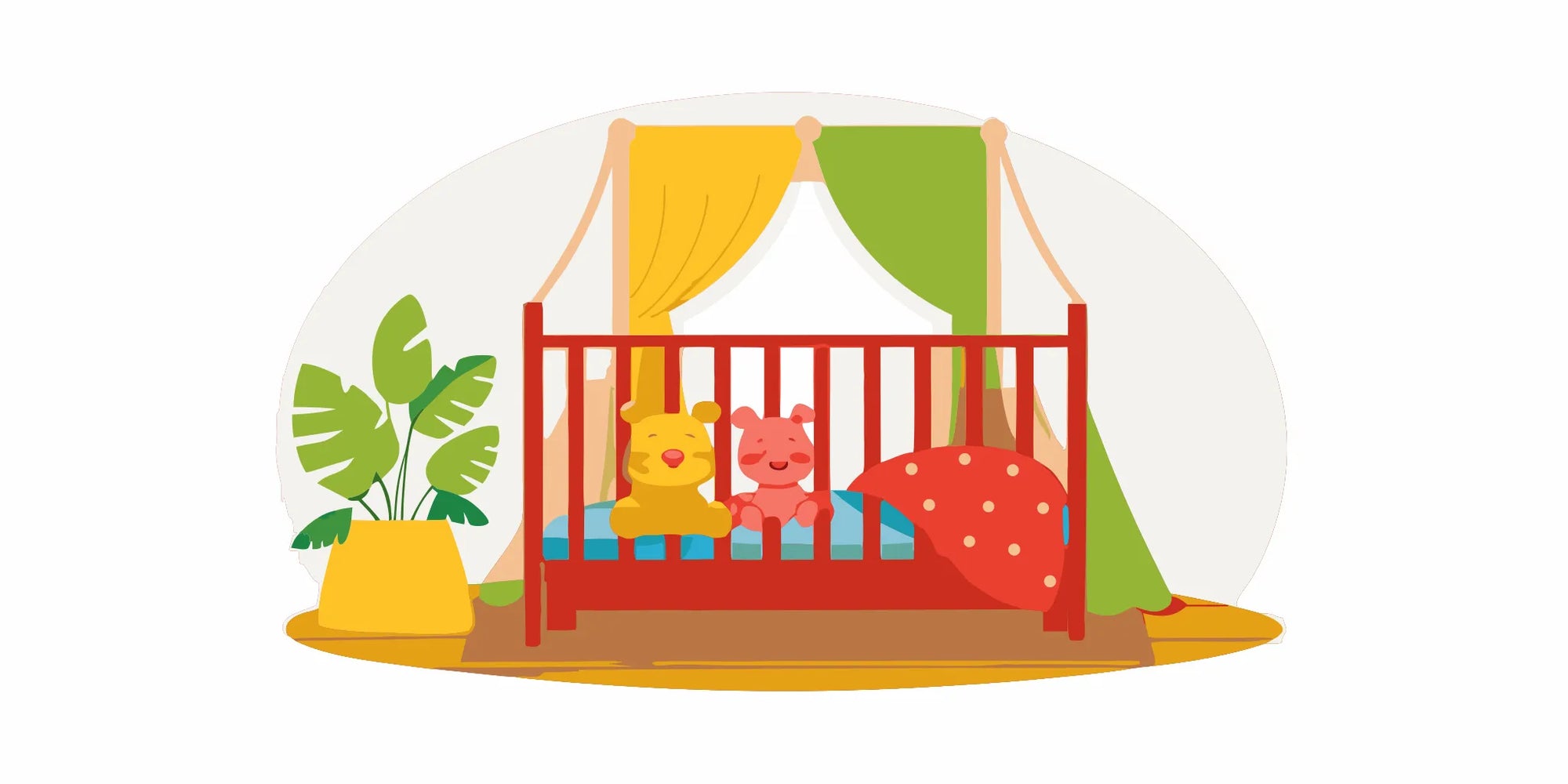 A peaceful baby crib, reflecting the comfort from a gentle formula for skin allergies.