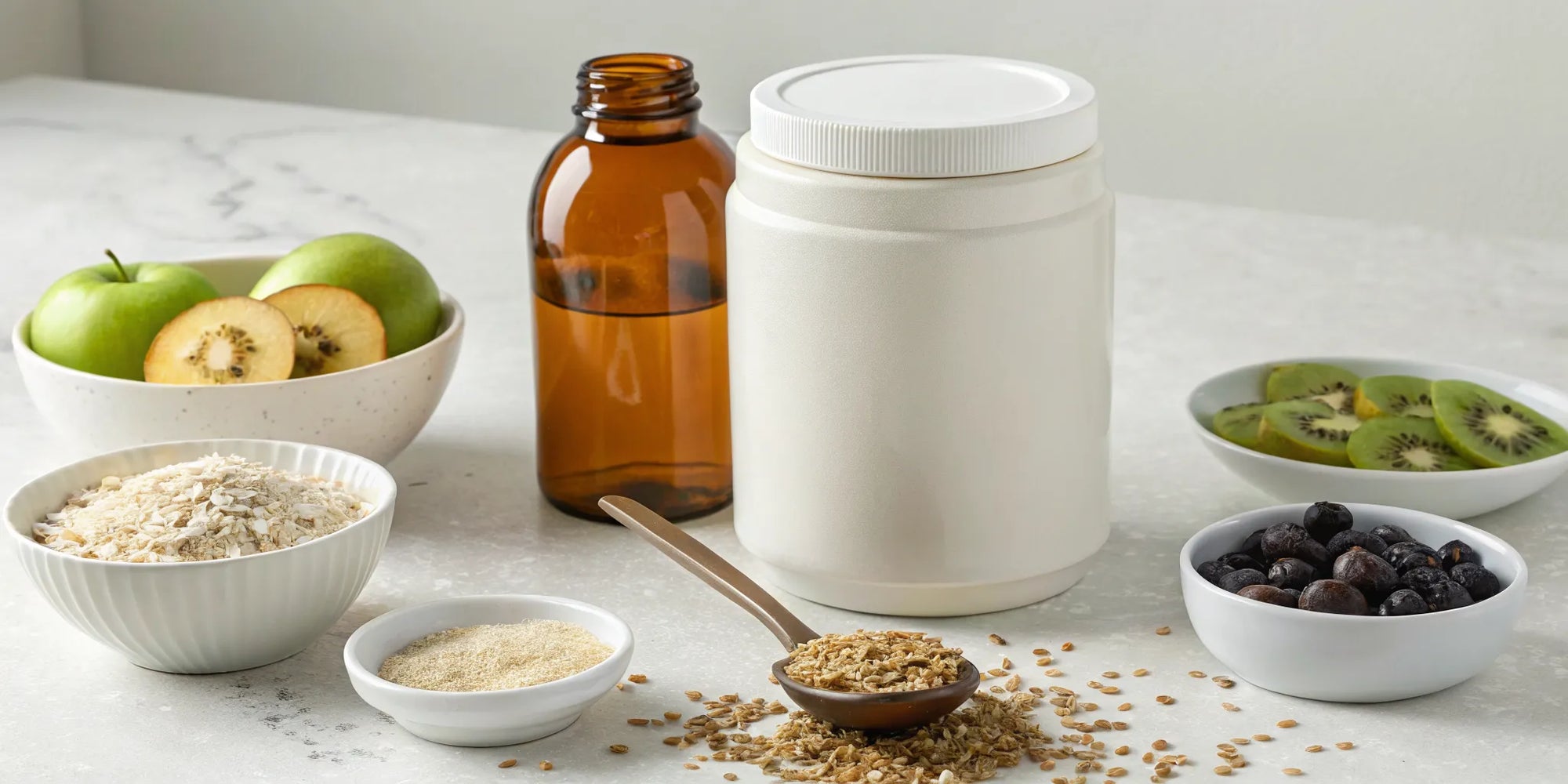 A whole food formula with natural ingredients for constipation relief.