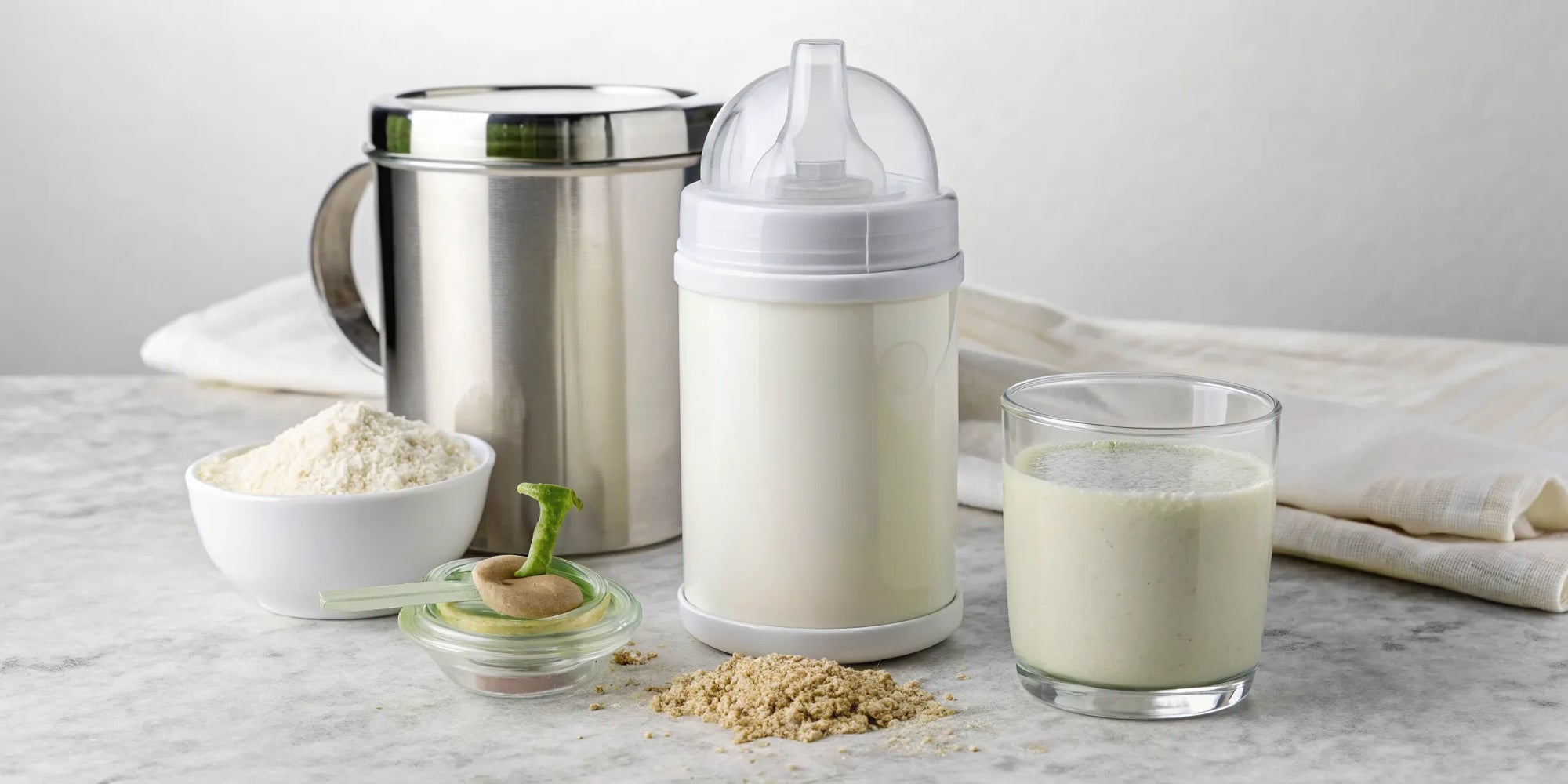 Toddler formula vs. oat milk and pea milk for toddler nutrition.