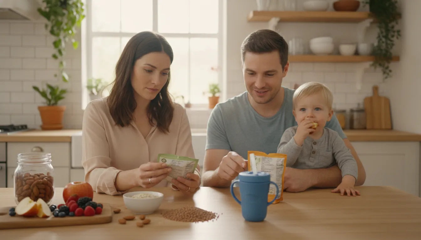 Parent comparing toddler formula vs toddler milk options