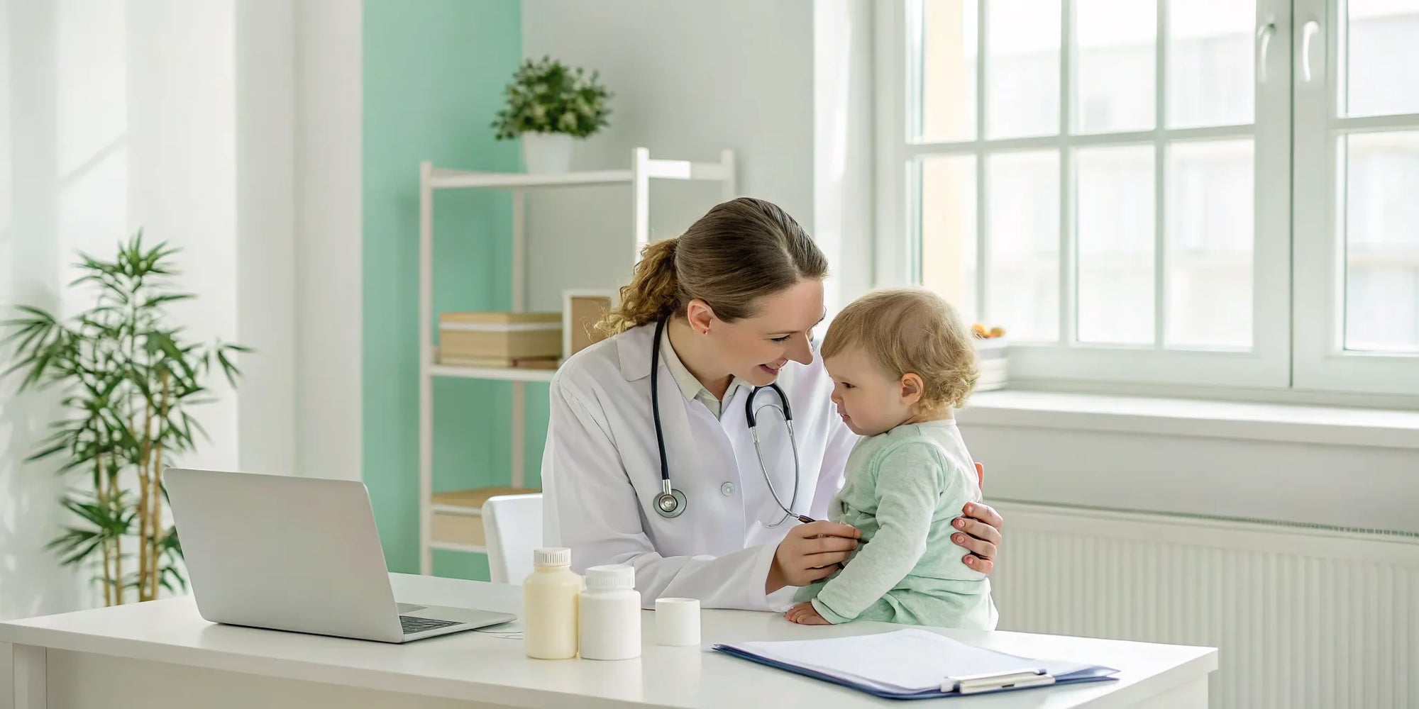 A parent asks their pediatrician questions about switching their toddler's formula.