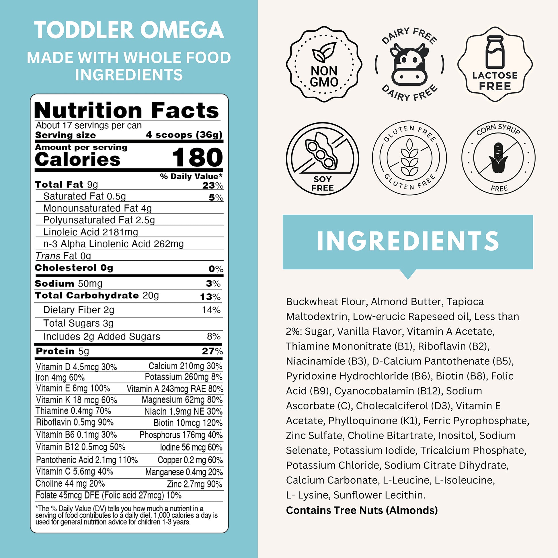 Toddler Omega Plant-Based Complete & Balanced Nutrition