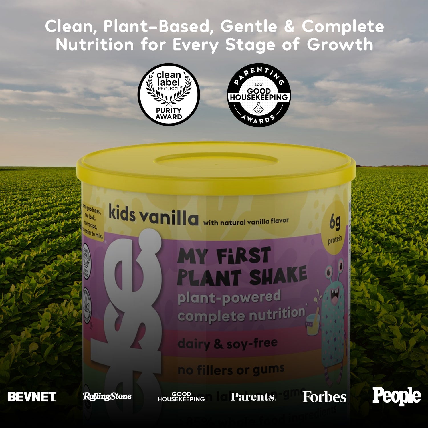 My First Plant Shake! Plant-Powered Complete Nutrition Shake for Kids –  Vanilla Flavor