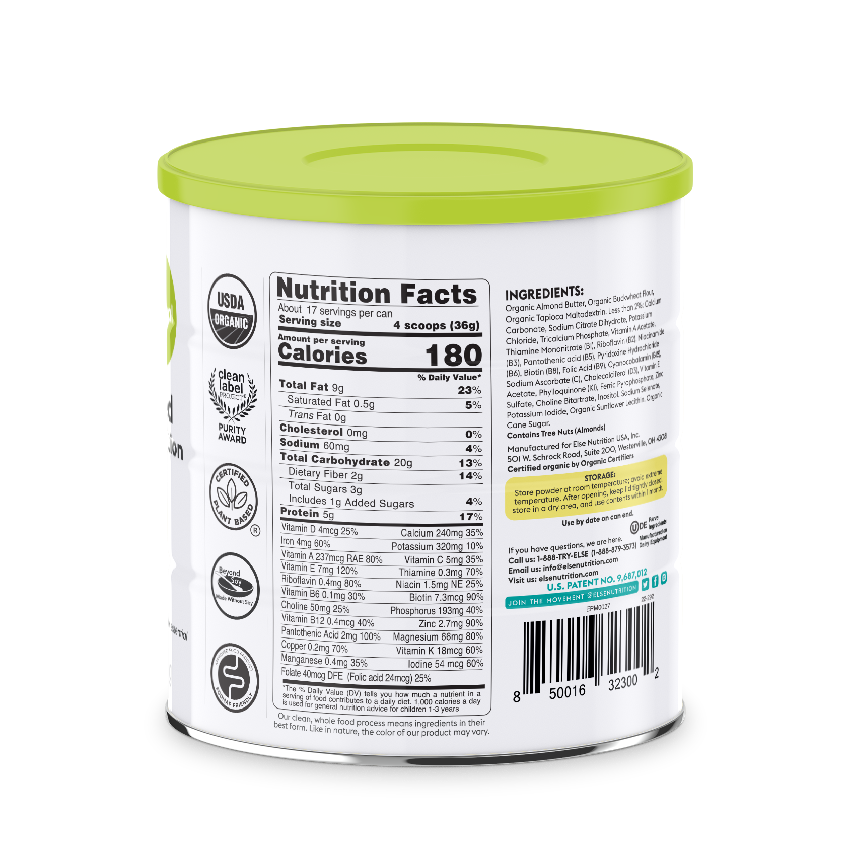 Plant-Based Toddler Formula (12–36 Months) | Else Nutrition | Else ...