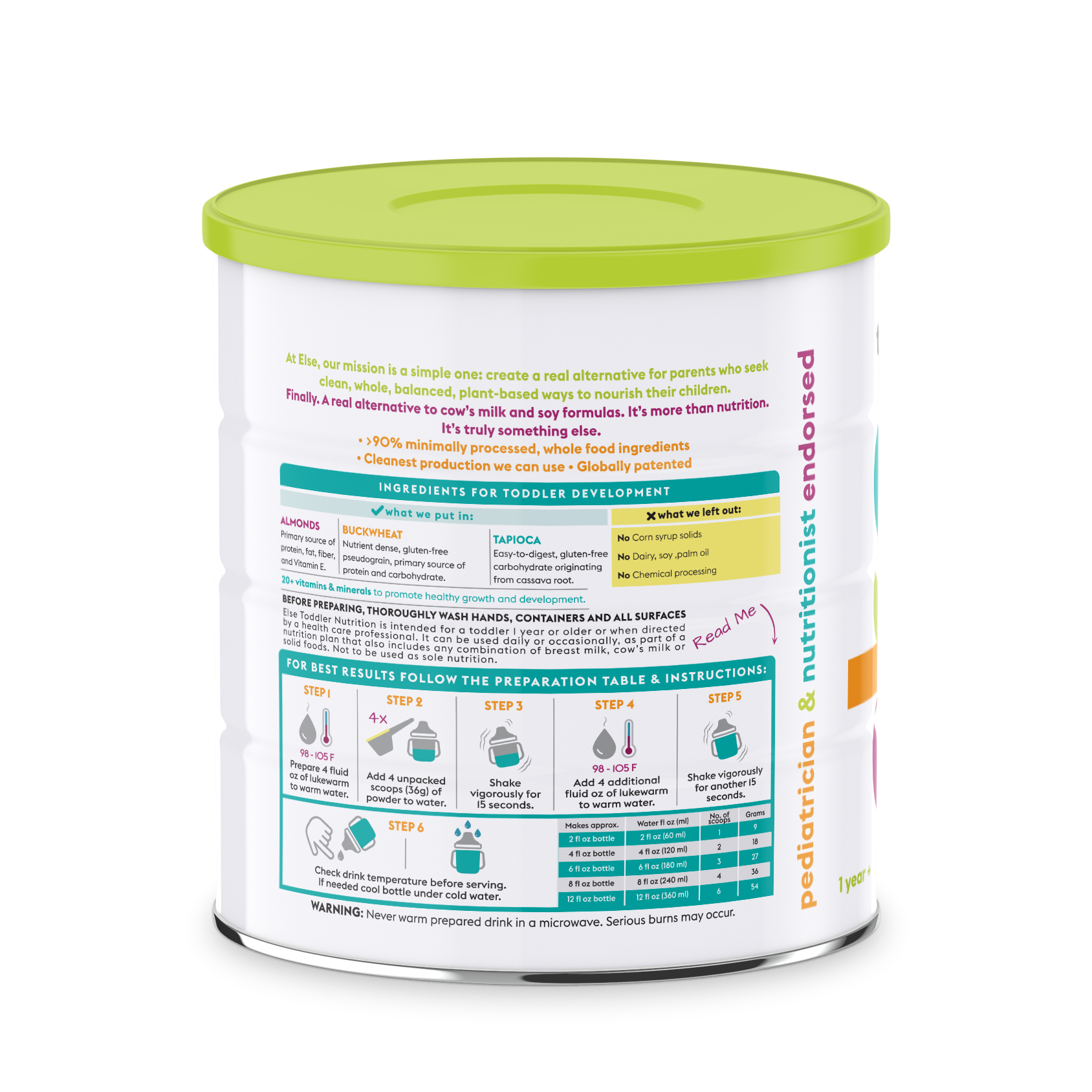 Plant-Based Toddler Formula (12–36 Months) | Else Nutrition | Else ...